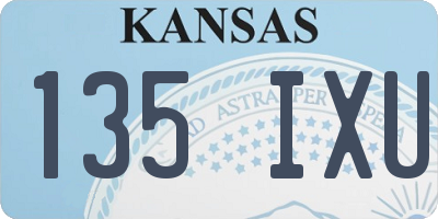 KS license plate 135IXU