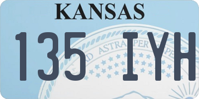KS license plate 135IYH