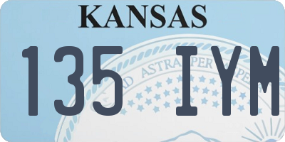 KS license plate 135IYM