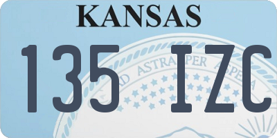 KS license plate 135IZC