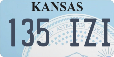 KS license plate 135IZI