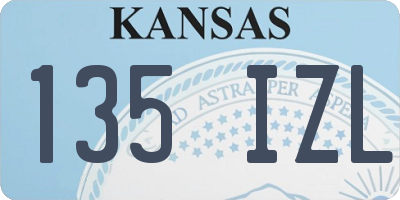 KS license plate 135IZL