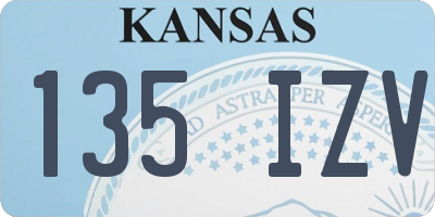 KS license plate 135IZV