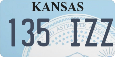 KS license plate 135IZZ