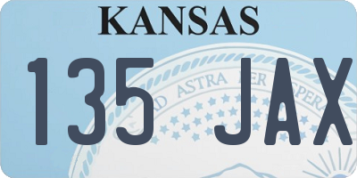 KS license plate 135JAX