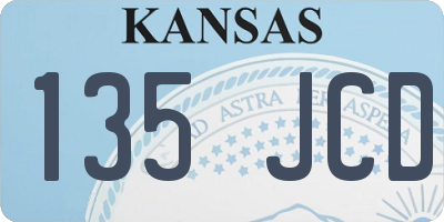 KS license plate 135JCD
