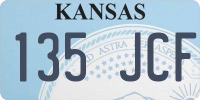 KS license plate 135JCF