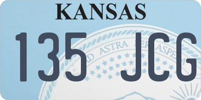 KS license plate 135JCG