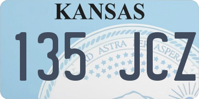 KS license plate 135JCZ