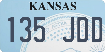 KS license plate 135JDD