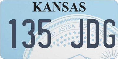 KS license plate 135JDG