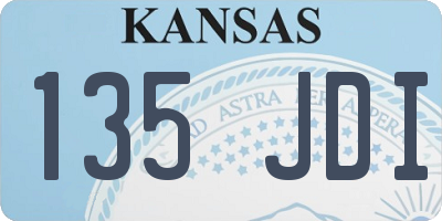 KS license plate 135JDI