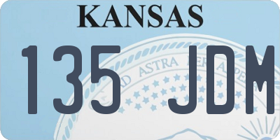 KS license plate 135JDM