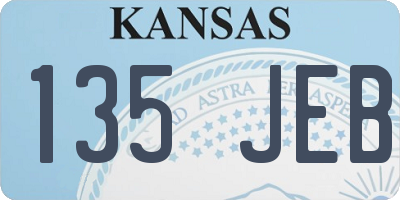 KS license plate 135JEB