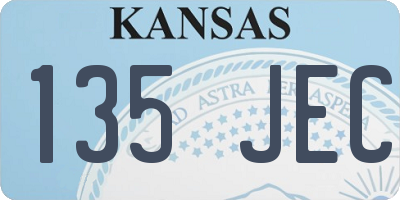 KS license plate 135JEC