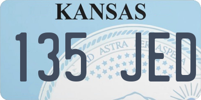 KS license plate 135JED