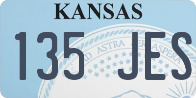 KS license plate 135JES