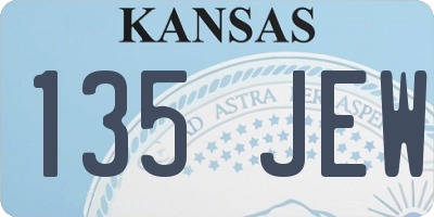 KS license plate 135JEW