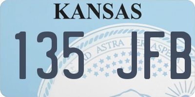 KS license plate 135JFB