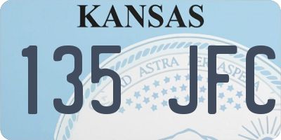 KS license plate 135JFC