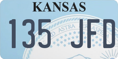 KS license plate 135JFD
