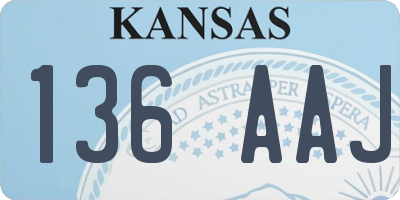 KS license plate 136AAJ