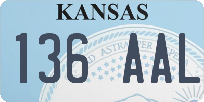 KS license plate 136AAL