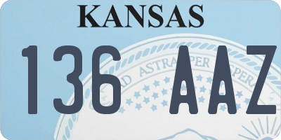 KS license plate 136AAZ