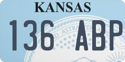 KS license plate 136ABP