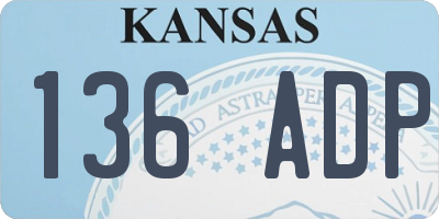 KS license plate 136ADP