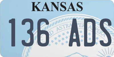 KS license plate 136ADS