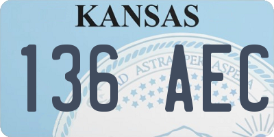 KS license plate 136AEC
