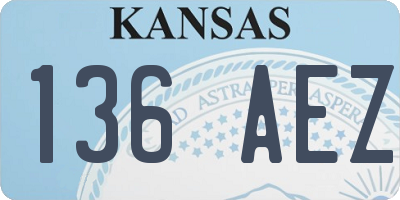KS license plate 136AEZ
