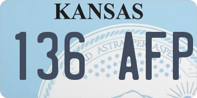 KS license plate 136AFP