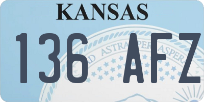 KS license plate 136AFZ