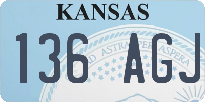 KS license plate 136AGJ