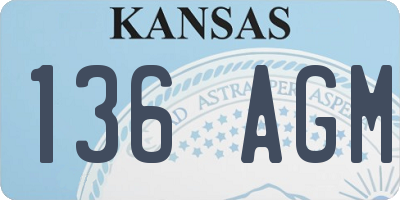 KS license plate 136AGM