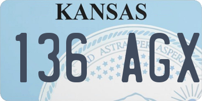KS license plate 136AGX