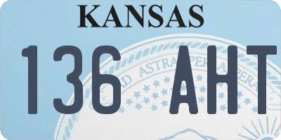 KS license plate 136AHT
