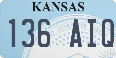 KS license plate 136AIQ