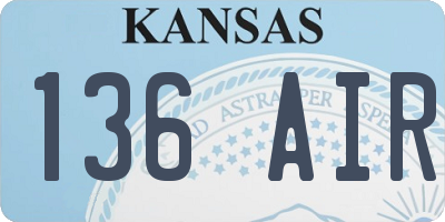 KS license plate 136AIR
