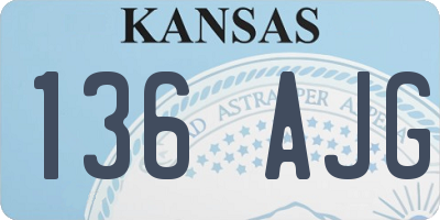 KS license plate 136AJG