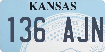 KS license plate 136AJN