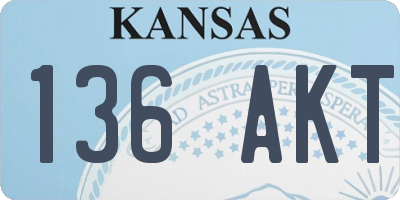 KS license plate 136AKT
