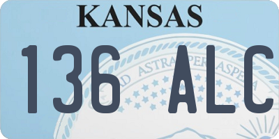 KS license plate 136ALC