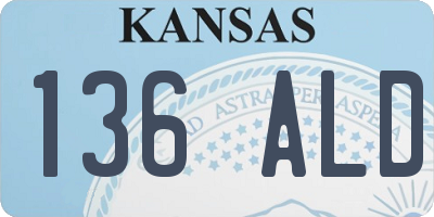 KS license plate 136ALD