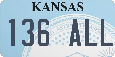 KS license plate 136ALL