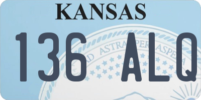 KS license plate 136ALQ