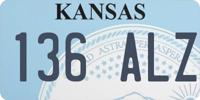KS license plate 136ALZ