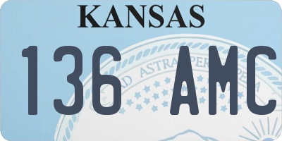 KS license plate 136AMC